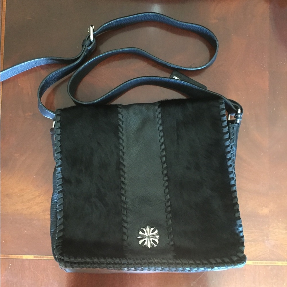 Black Messenger Type Cross Body Bag